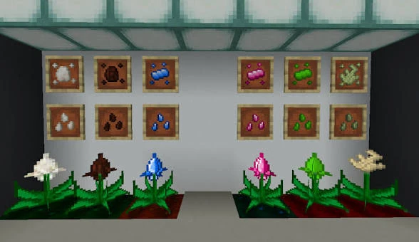 Botania flowers and crafting items